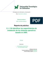 2.1.1 SA Identificar Los Requerimientos de Instalación de Los Sistemas Operativos Basado en UNIX