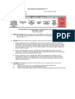 Metacognitive Reading Report