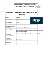 JSA For Piping-Hydro Test