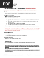 1 Lab - Design and Build A Small Network - Answered