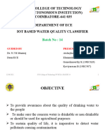 Sns College of Technology (An Autonomous Institution) COIMBATORE-641 035 Department of Ece Iot Based Water Quality Classifier