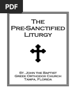 Pre-Sanctified Liturgy Book