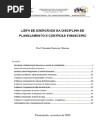 Lista de Exercícios Plan e Controle Fin