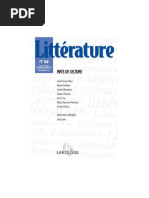 Livre Revue Littérature #168 Arts de Lecture