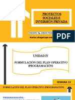 Semana 13, Plan Operativo (Programacion)