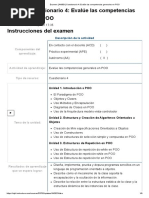 Examen - (AAB01) Cuestionario 4 - Evalúe Las Competencias Generales en POO 10 - 10