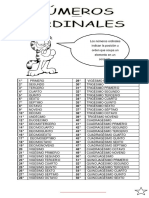 Números Ordinales