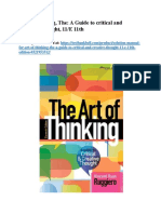 Solution Manual For Art of Thinking The A Guide To Critical and Creative Thought 11 e 11th Edition 0321953312