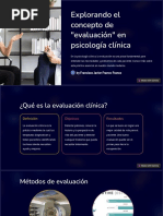 Explorando El Concepto de Evaluacion en Psicologia Clinica