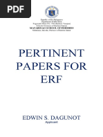 Pertinent Papers For ERF: Edwin S. Dagunot