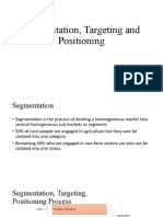 Segmentation, Targeting and Positioning