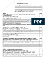 Security Audit Checklist