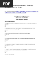 Test Bank For Contemporary Strategy Analysis 10th by Grant