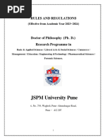 PHD - Rules and Regulations