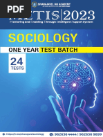 Sociology Optional Test Batch One Year 1