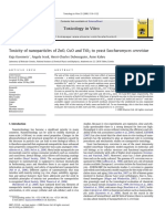 Toxicity of Nanoparticles of ZnO CuO and