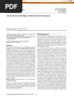 Job Performance Modeling: A Holistic Theoretical Analysis: WANG Yating YANG Yang