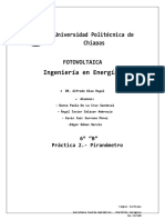 Reporte de Practica Piranometro