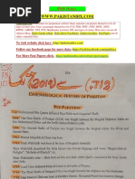 Chronological History of Pakistan PDF Notes