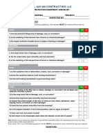 Checklist - Steel Structure and Roofing Fall Arrest