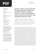 Genetic Markers Associated With Divergent Selection Against The Parasite Marteilia Cochillia in Common Cockle (Cerastoderma Edule) Using Transcriptomics and Population Genomics Data.