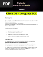 Clase 03 - El Lenguaje SQL