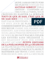 Tout Ce Que Je Sais, Cest Que Je Ne Sais Rien Petite Histoire de La Philosophie en 32 Citations (Leboeuf, Mathias)