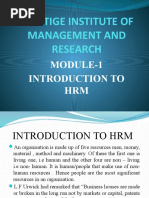 HRM Module - 1