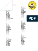 Spelling Bee Word List 5th Grade