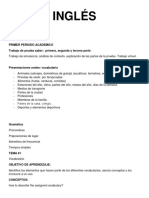 Inglés: Primer Periodo Academico Trabajo de Prueba Saber: Primera, Segunda y Tercera Parte