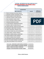 Inscripción Nominal de Futbol Sala Unicah 2023