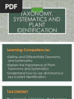 Taxonomy Systematics and Dichotomous Key