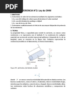 EXPERIENCIA N 2-Ley de OHM