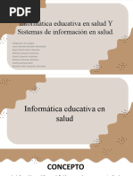 Informática Educativa en Salud Y Sistemas de Información en Salud. Equipo 4