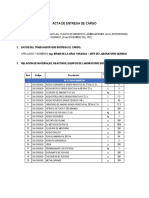 Acta de Entrega de Cargo