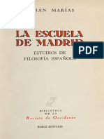 (Julián Marías) La Escuela de Madrid - Estudios de Filosofía Española