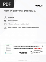 Tema 1 y 2 Historia - Carlos Iv e Isabel Ii