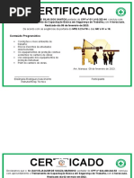 Modelo de Certificado NR 18 - SR Engenharia