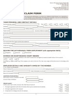 Withdrawal Claim Form