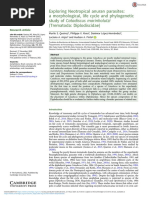 Exploring Neotopical Anuran Parasites - A Morphological Life Cycle and Phylogenetic Study of Catadiscus Marinholutzi