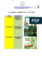 Calendario Ambiental - 2023