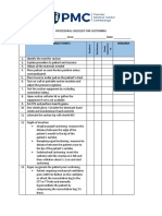 Procedural Checklist For Suctioning