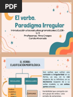 El Verbo. Paradigma Irregular.