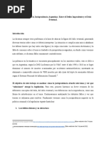 Siniestros Viales en La Jurisprudencia Argentina - Entre El Delito Imprudente y El Dolo Eventual