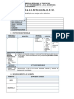 Esquema de Sesión de Aprendizaje para Práctica