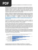 Retos Docentes Respecto Al Aprendizaje de Los Estudiantes en Las Escuelas