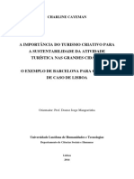 A Importância Do Turismo Criativo para A Sustentabilidade Da Atividade Turística Nas Grandes Cidade