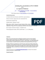 Method For Determining The Concentration of FLUORIDE in Water Sample