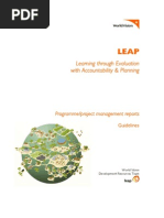 LEAP Programme Project Reporting Guidelines