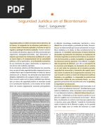 La Seguridad Jurídica en El Bicentenario. Raúl Sanguinetti